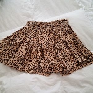 Leopard print mini skirt
